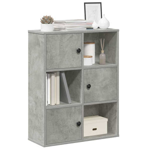 vidaXL Bookcase Concrete Grey 60x24x76.5 cm Engineered Wood