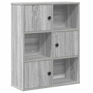 vidaXL Bookcase Grey Sonoma 60x24x76.5 cm Engineered Wood