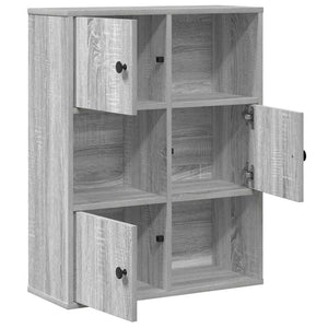 vidaXL Bookcase Grey Sonoma 60x24x76.5 cm Engineered Wood