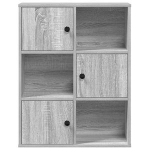 vidaXL Bookcase Grey Sonoma 60x24x76.5 cm Engineered Wood