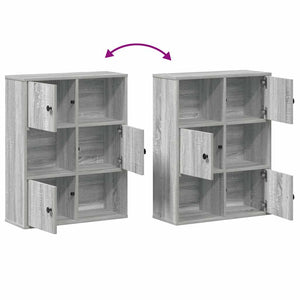 vidaXL Bookcase Grey Sonoma 60x24x76.5 cm Engineered Wood