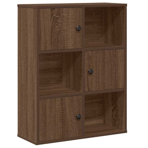 vidaXL Bookcase Brown Oak 60x24x76.5 cm Engineered Wood