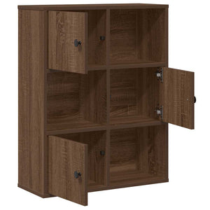 vidaXL Bookcase Brown Oak 60x24x76.5 cm Engineered Wood