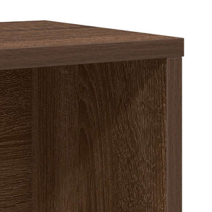 vidaXL Bookcase Brown Oak 60x24x76.5 cm Engineered Wood