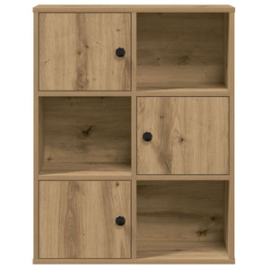 vidaXL Bookcase Artisan Oak 60x24x76.5 cm Engineered Wood