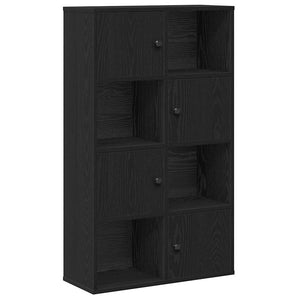 vidaXL Bookcase Black Oak 60x24x101.5 cm Engineered Wood