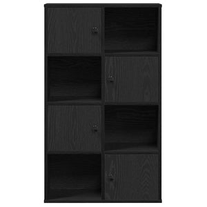 vidaXL Bookcase Black Oak 60x24x101.5 cm Engineered Wood