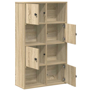 vidaXL Bookcase Sonoma Oak 60x24x101.5 cm Engineered Wood