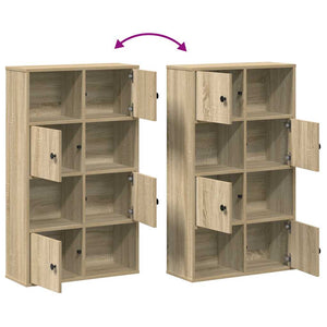 vidaXL Bookcase Sonoma Oak 60x24x101.5 cm Engineered Wood