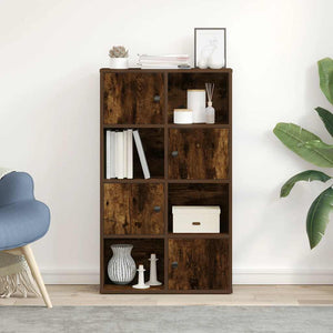 vidaXL Bookcase Smoked Oak 60x24x101.5 cm Engineered Wood