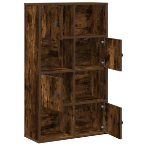 vidaXL Bookcase Smoked Oak 60x24x101.5 cm Engineered Wood