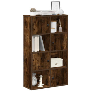 vidaXL Bookcase Smoked Oak 60x24x101.5 cm Engineered Wood