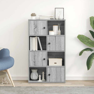 vidaXL Bookcase Grey Sonoma 60x24x101.5 cm Engineered Wood