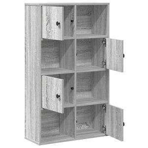 vidaXL Bookcase Grey Sonoma 60x24x101.5 cm Engineered Wood