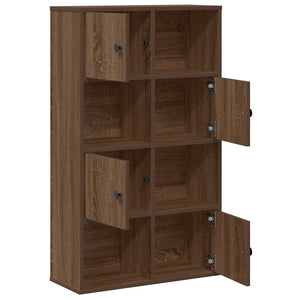 vidaXL Bookcase Brown Oak 60x24x101.5 cm Engineered Wood