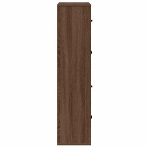 vidaXL Bookcase Brown Oak 60x24x101.5 cm Engineered Wood