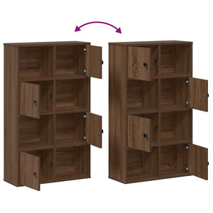 vidaXL Bookcase Brown Oak 60x24x101.5 cm Engineered Wood