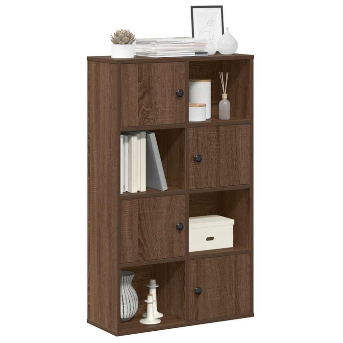 vidaXL Bookcase Brown Oak 60x24x101.5 cm Engineered Wood