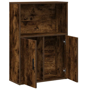 vidaXL Bookcase Smoked Oak 60x24x85 cm Engineered Wood