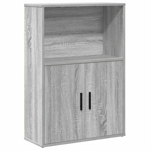 vidaXL Bookcase Grey Sonoma 60x24x85 cm Engineered Wood