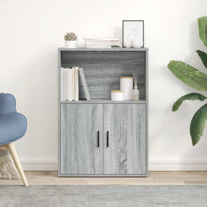 vidaXL Bookcase Grey Sonoma 60x24x85 cm Engineered Wood