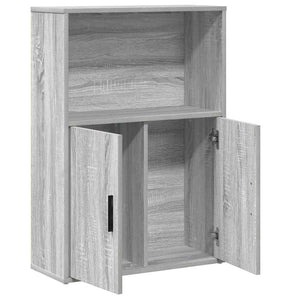 vidaXL Bookcase Grey Sonoma 60x24x85 cm Engineered Wood