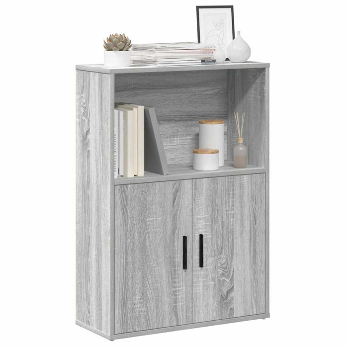 vidaXL Bookcase Grey Sonoma 60x24x85 cm Engineered Wood