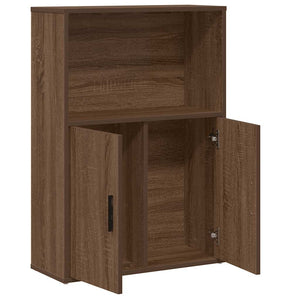 vidaXL Bookcase Brown Oak 60x24x85 cm Engineered Wood