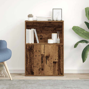 vidaXL Bookcase Old Wood 60x24x85 cm Engineered Wood