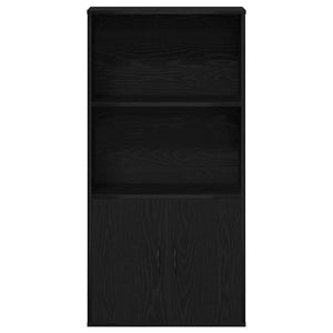 vidaXL Bookcase Black Oak 60x24x120 cm Engineered Wood