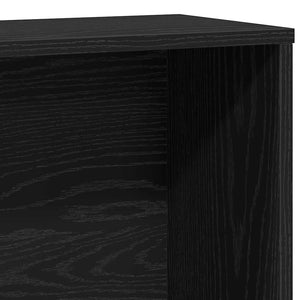 vidaXL Bookcase Black Oak 60x24x120 cm Engineered Wood