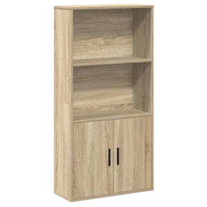 vidaXL Bookcase Sonoma Oak 60x24x120 cm Engineered Wood