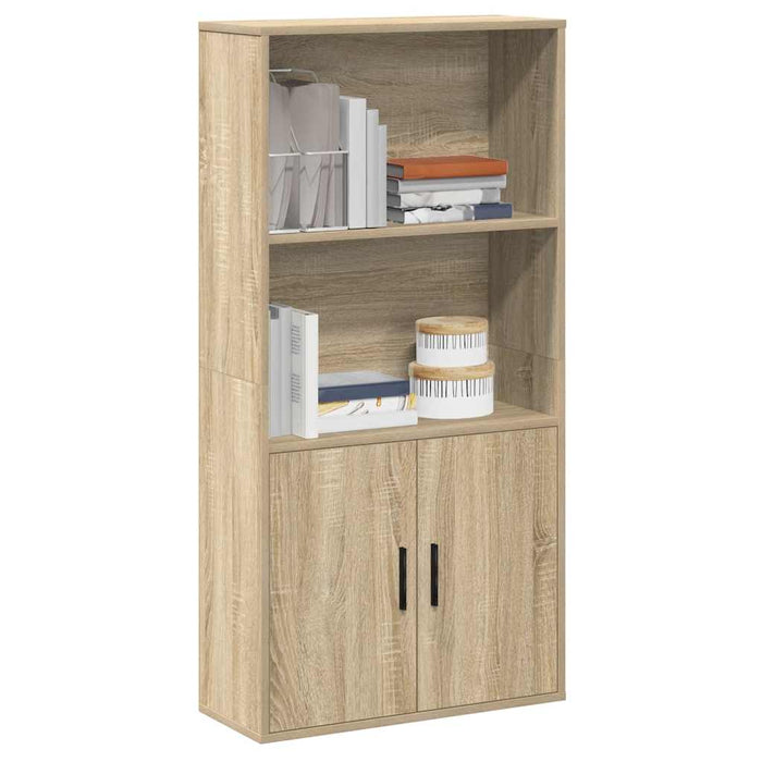 vidaXL Bookcase Sonoma Oak 60x24x120 cm Engineered Wood