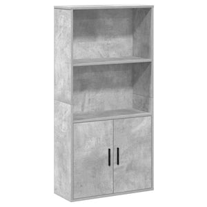 vidaXL Bookcase Concrete Grey 60x24x120 cm Engineered Wood