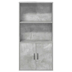 vidaXL Bookcase Concrete Grey 60x24x120 cm Engineered Wood