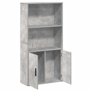 vidaXL Bookcase Concrete Grey 60x24x120 cm Engineered Wood