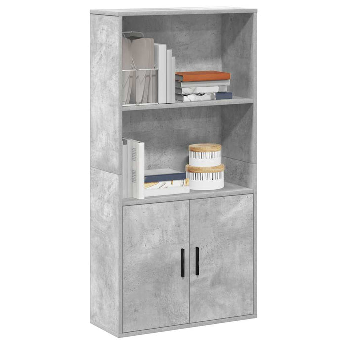 vidaXL Bookcase Concrete Grey 60x24x120 cm Engineered Wood