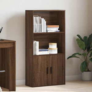 vidaXL Bookcase Brown Oak 60x24x120 cm Engineered Wood