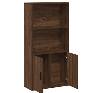 vidaXL Bookcase Brown Oak 60x24x120 cm Engineered Wood