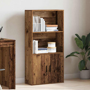 vidaXL Bookcase Old Wood 60x24x120 cm Engineered Wood