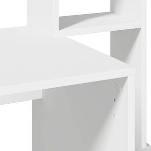 vidaXL Desk with Shelves White 100x45x140 cm Engineered Wood