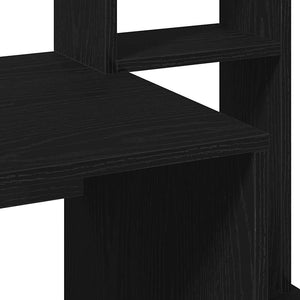 vidaXL Desk with Shelves Black 100x45x140 cm Engineered Wood