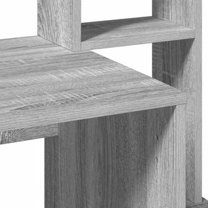 vidaXL Desk with Shelves Grey Sonoma 100x45x140 cm Engineered Wood