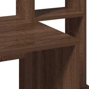 vidaXL Desk with Shelves Brown Oak 100x45x140 cm Engineered Wood