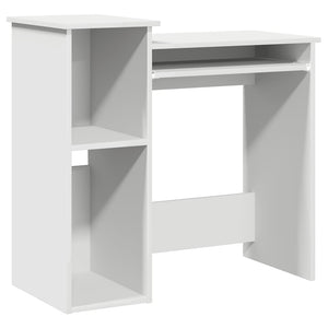 vidaXL Desk with Shelves White 84x40x78 cm Engineered Wood