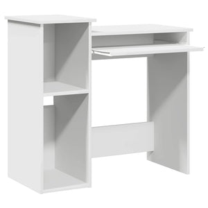 vidaXL Desk with Shelves White 84x40x78 cm Engineered Wood