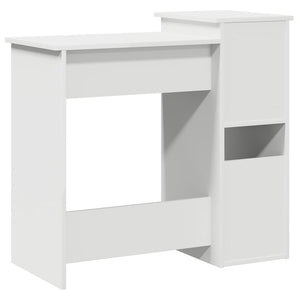 vidaXL Desk with Shelves White 84x40x78 cm Engineered Wood