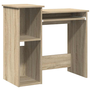 vidaXL Desk with Shelves Sonoma Oak 84x40x78 cm Engineered Wood