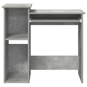 vidaXL Desk with Shelves Concrete Grey 84x40x78 cm Engineered Wood