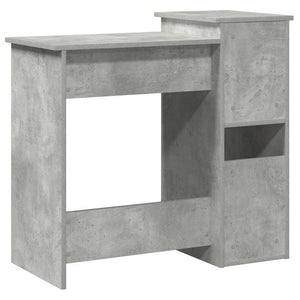 vidaXL Desk with Shelves Concrete Grey 84x40x78 cm Engineered Wood